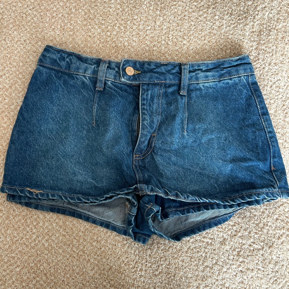 We The Free Dark Blue Jean Shorts